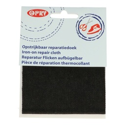 [DBF-1027403] Opry reparatiedoek jeans opstrijkbaar 10x40cm zwart