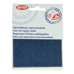 [DBF-1027404] Opry reparatiedoek jeans opstrijkbaar 10x40cm middenblauw