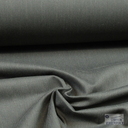 [ZA-3607-03-01] Stretch Keper Krijtstreep ton sur ton Donkerbruin