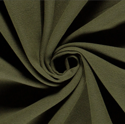 [NO-22115-027] Mantelstof Wooltouch Jagersgroen