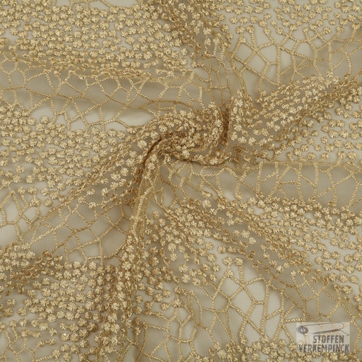 [ME-T08088-040] Tulle Kant Champagne