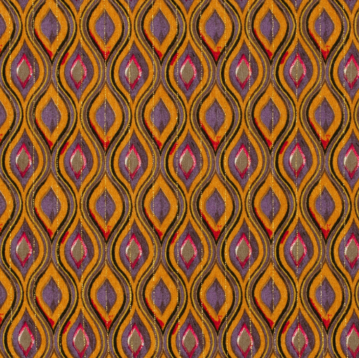 [NO-22052-034] Borkencrêpe Lurex Retro Ochre/Purple