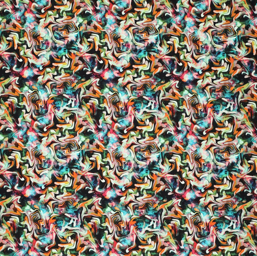 [KI-21305-100] Stretch Peachcotton Digital Arty Green