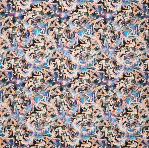[KI-21305-690] Stretch Peachcotton Digital Arty Salmon