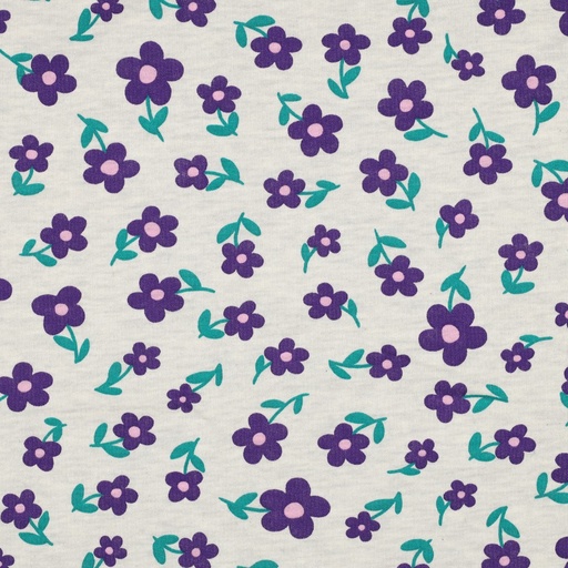 [VE-04138-001] Sweat Melange Flowered Ecru