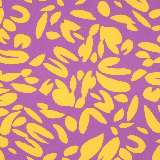 [VE-04265-003] Stretch Magnolia Abstract Leaves Lilac