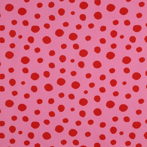 [VE-04310-028] Fine Poplin Balls Red/Rose