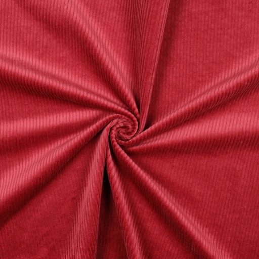 [VE-03316-007] Corduroy Washed 6W Stretch Claret Red