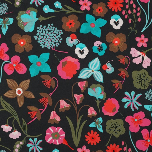 [VE-04039-014] Fine Poplin Dig. Meadow Nerida Hansen Black