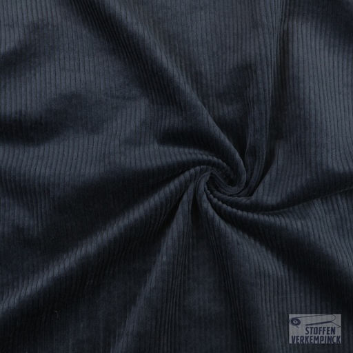 [VE-03316-004] Corduroy Washed 6W Stretch Navy