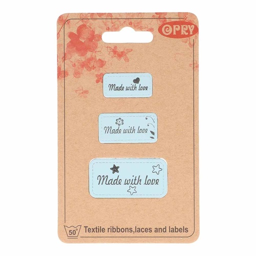[DBF-69653-06] Opry skai-leren labels made with love groen