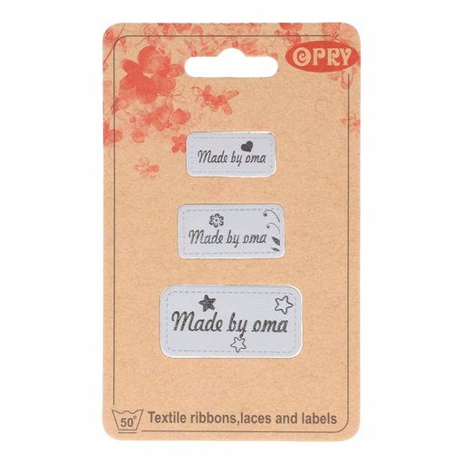 [DBF-69654-01] Opry skai-leren labels made by oma grijs