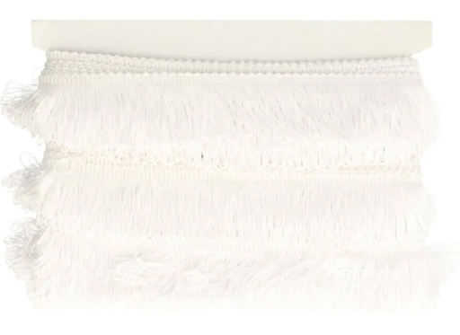 [DBF-8052-009] Franjeband lussen nylon 50mm - wit