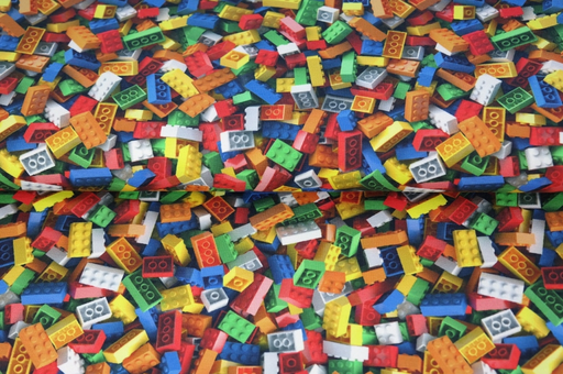 [ST-15299PL] Poplin Digital Legoblokjes