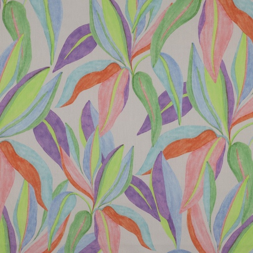 [VE-04089-001] Cotton Satin Digital Leaves