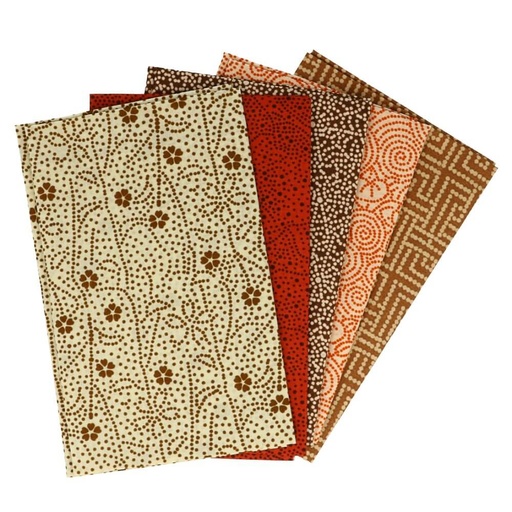 [DBF-96589] Tissu de Marie fat quarter bundel - Revered Russel - 5 stukjes van 50cm op 57cm