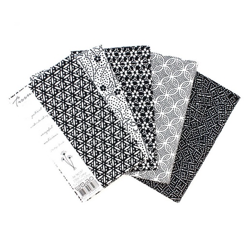 [DBF-96597] Tissu de Marie fat quarter bundel - Patient Pearl - 5 stukjes van 50cm op 57cm