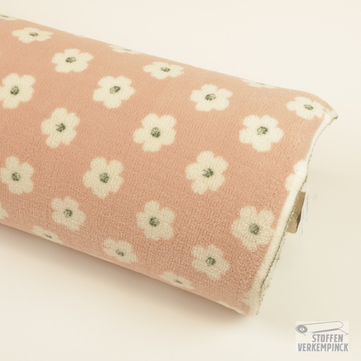 [DO-MOUTON JEXY Y3] Teddy Print Bloem Roze/Wit