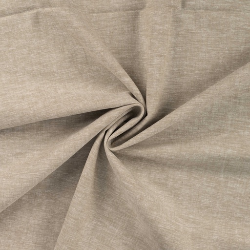 [QT-Q11620-260] Linnen Cotton Uni Licht Kakibeige