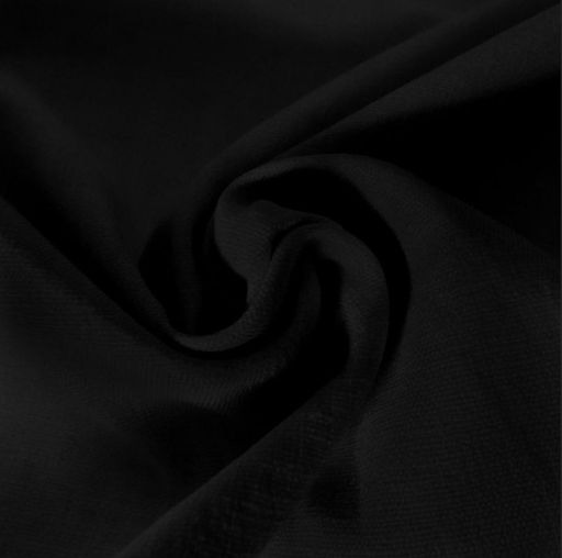 [KI-0591-999] Stretch Linnen Zwart