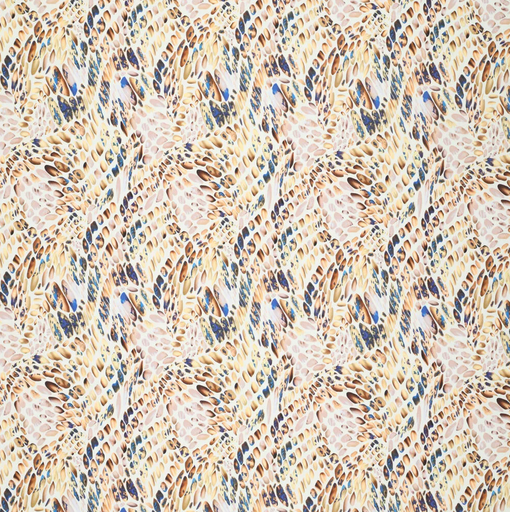 [KI-20771-170] Stretch Cotton Satin Animaldots Beige