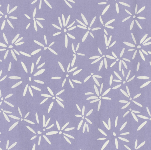[NO-23158-043] Stretch Cotton Poplin Nice Flower Lila