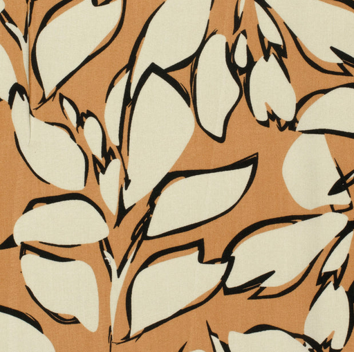 [NO-23196-052] Bamboo Poplin Leaves Camel