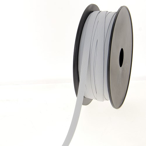 [DI-F4703.12] Elastiek 9mm wit - 12 koords - 50 m per rol
