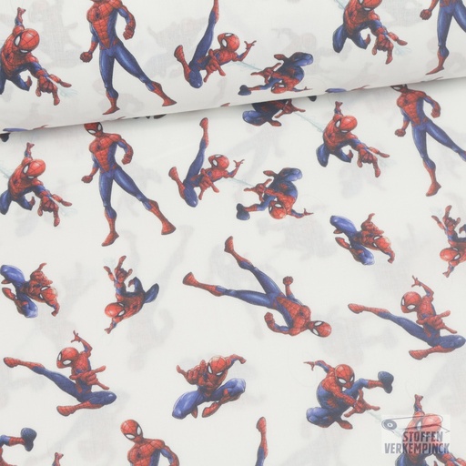 [MO-POPLI-89830] Katoen Spiderman Wit