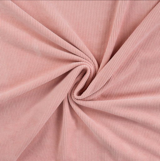 [QT-RS0344-120] Jersey Corduroy Florida Blush Pink