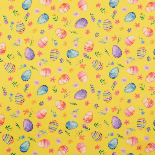 [HE-211842-0014] Cotton Digital Paaseitjes Geel