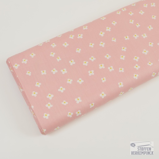 [MU-5473-2213] Katoen Poplin Flowers Rose