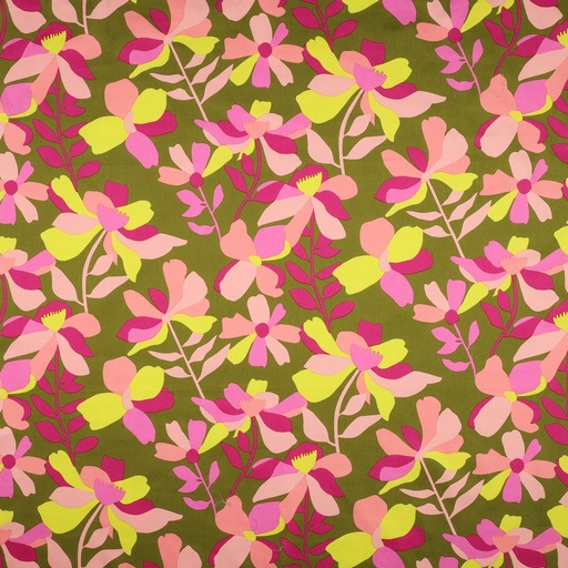 [VE-05450-002] Cotton Satin Cloverdale Nerida Hansen Moss green