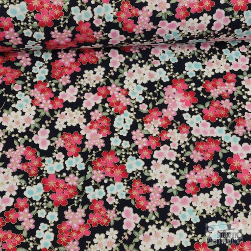 [SA-NAOMI-NOIR 1] Katoen Naomi Noir/Fuchsia