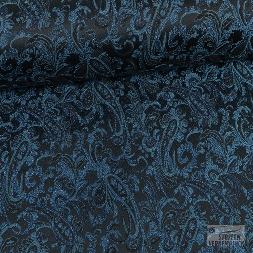 [MC-JACQ LU ROYAL-5002] Brocaat Jacquard Lurex Royal - Turquoise