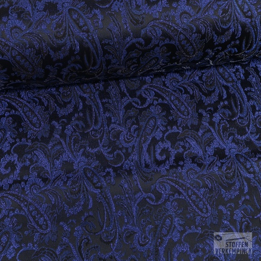 [MC-JACQ LU ROYAL-5003] Brocaat Jacquard Lurex Royal - Kobalt