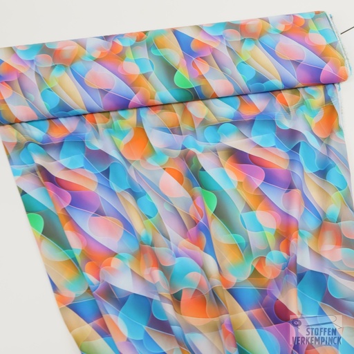 [ZA-503246-1] Viscose Digital Dreamy Waves Multicolor