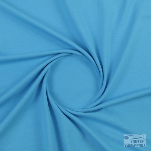 [ZA-002068-42] Jersey Katoen Uni Turquoise