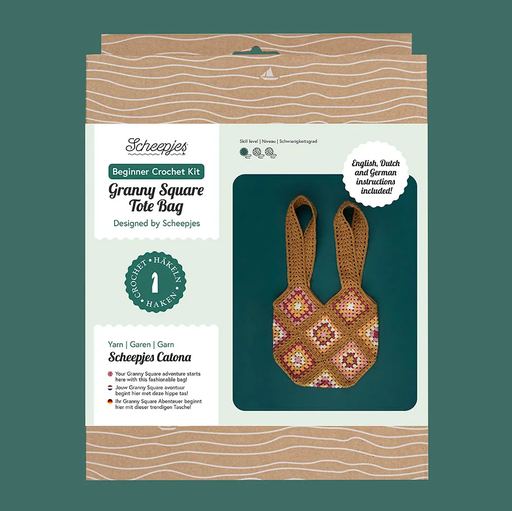 [DBF-23665-05] Scheepjes Beginner haakkit Granny square tas goud 