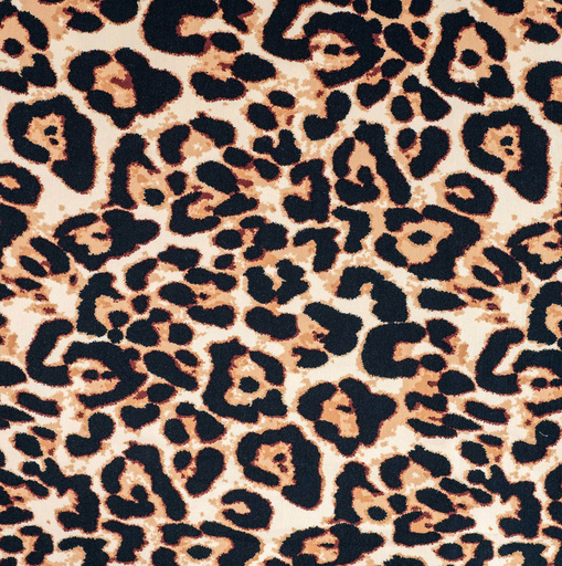 [QT-20100-550] French Terry Brushed Big Leopard Caramel