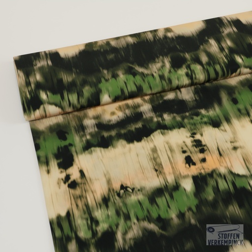 [NO-24014-026] Peach Touch Abstract Salmon/Green