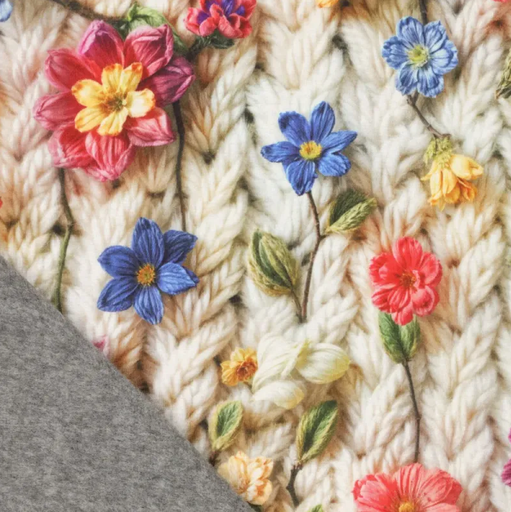 [KI-22379-025] Alpenfleece 3D digital Amelie Off White