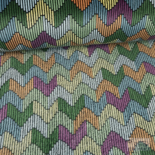 [MC-POLARESTASPER-C7019] Wellnessfleece Print Zigzag-patroon