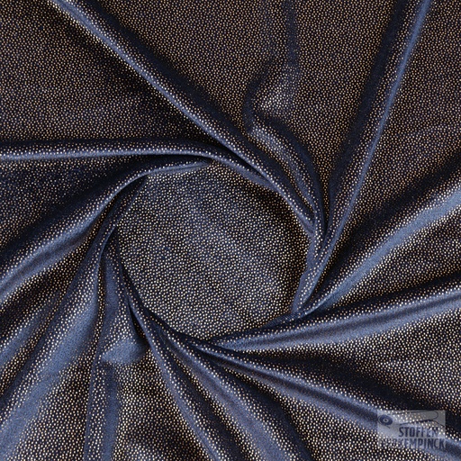 [MC-TERLIFOOO-5003] Velours Lycra Foilprint Marine