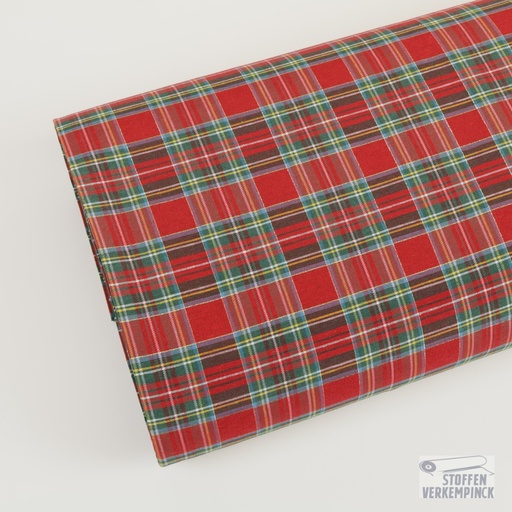 [MC-MANESC001] Kerst Tartan Tafelkleedstof Rood