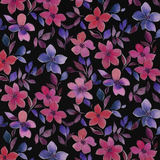 [VE-06192-001] Punta di Roma digital Pink & Purple Flowers