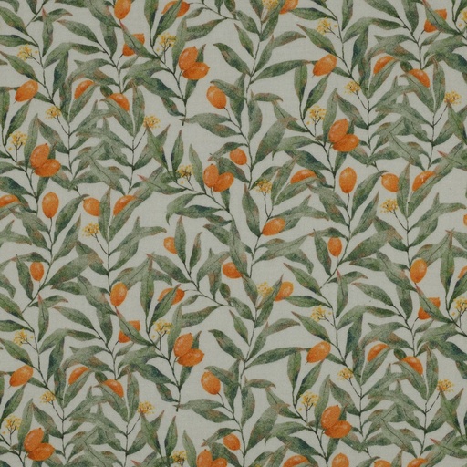 [VE-06137-002] Double Gauze Digital Leaves - Off White