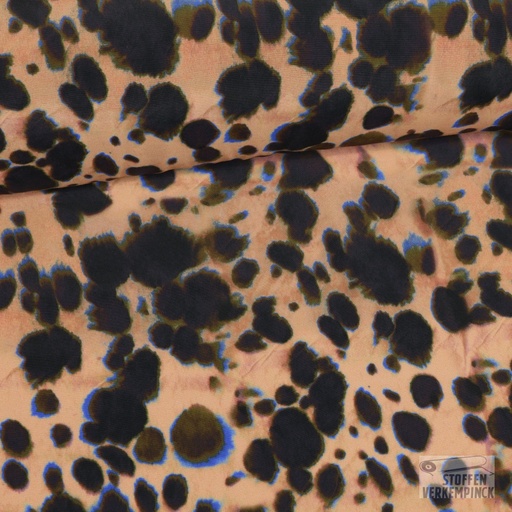 [BEW-2072] Viscose Poplin Abstracte Vlekken - Zalm