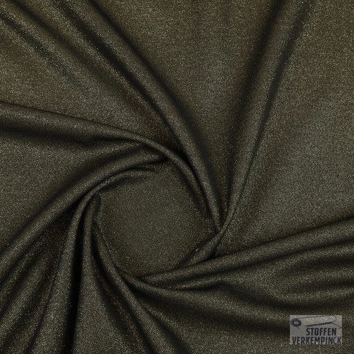[BEW-2073] Bi-stretch Lamée Zwart/Goud