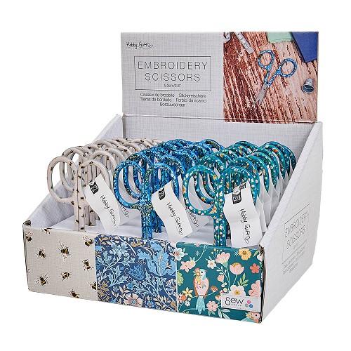 [DI-MR4819.1.DB] Borduurschaartje met print 9,3cm - 3 varianten